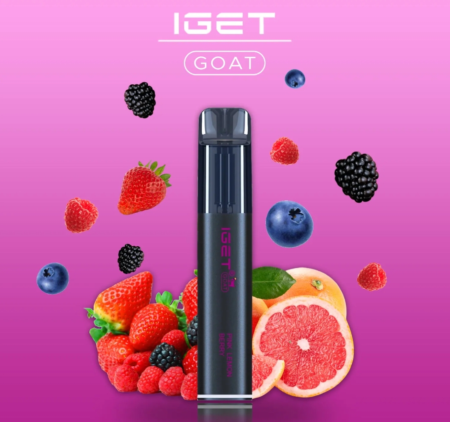 IGET Goat 5000 Züge Vape – Rosa Zitronenbeere: Intensiver Geschmack trifft auf technologische Raffinesse