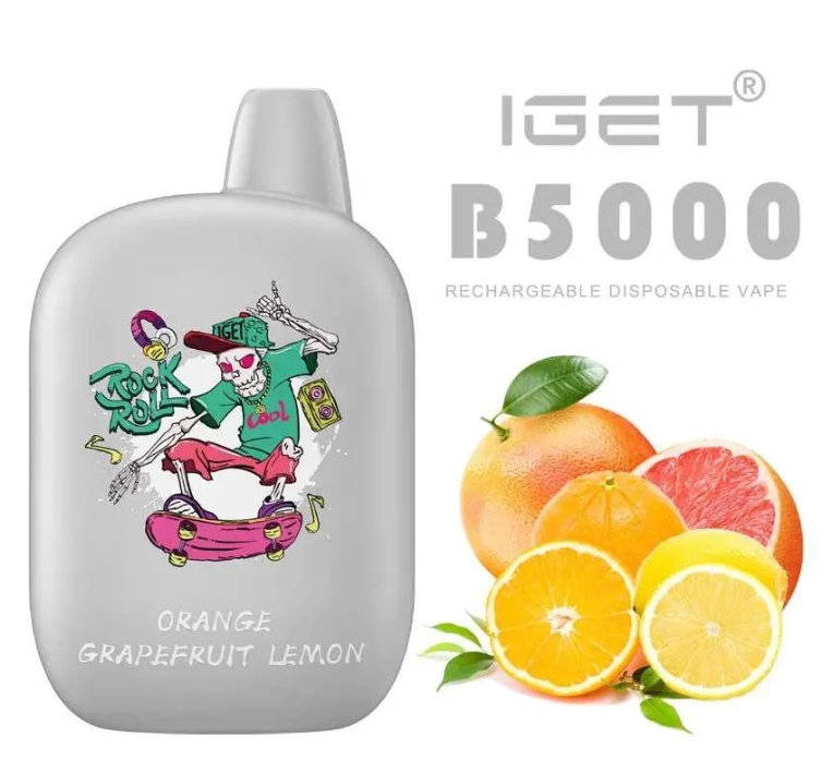 IGET B5000 5000 Züge Vape – Orange, Grapefruit, Zitrone: Eine Fruchtige Revolution für den Deutschen Vape-Markt