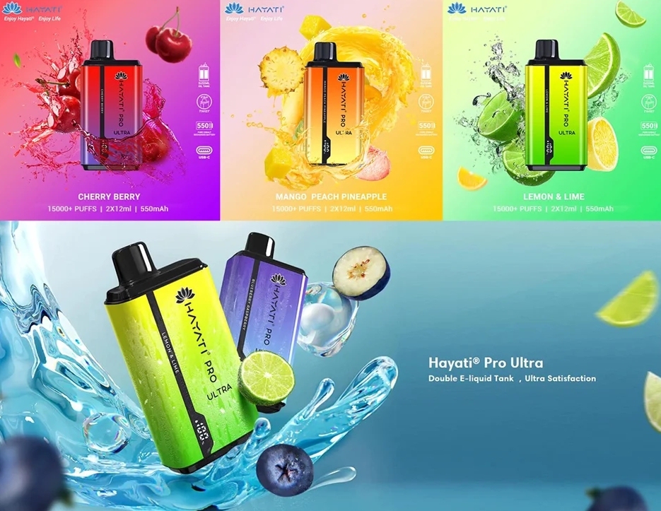 Hayati Pro Ultra 15000 Puffs Vape – Kristalleis / Eisige Zitrusfrüchte: Die frostige Revolution für Vaper in Österreich