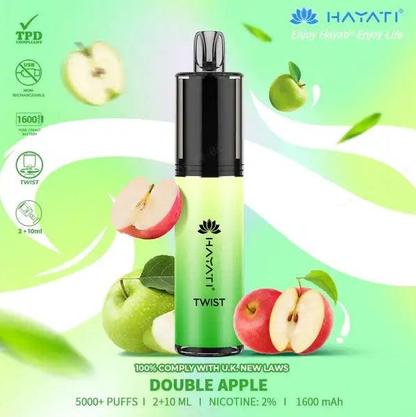 Hayati Twist 5000 Puffs Vape – Doppelapfel: Der Klassiker neu interpretiert für den österreichischen Vape-Markt 2025