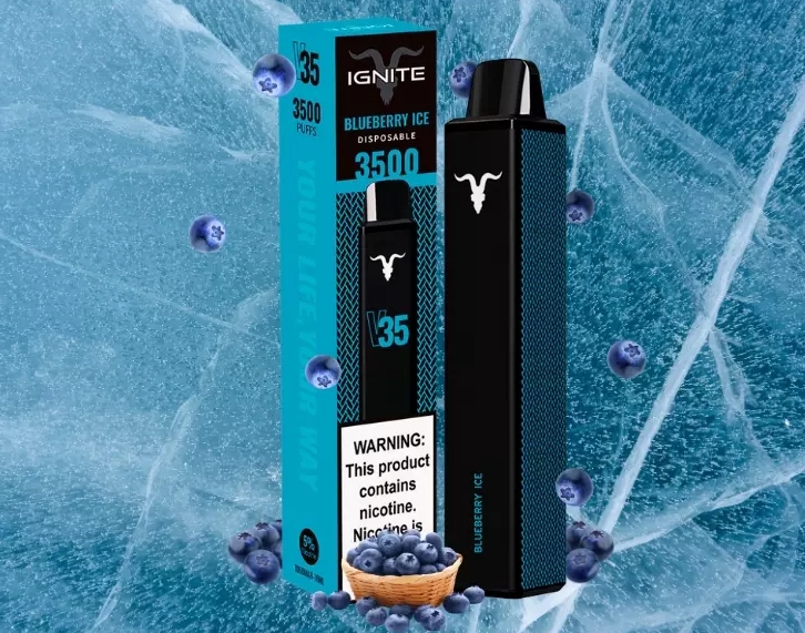 IGNITE V35 3500 Züge Vape-Stift – Blaubeereis: Erfrischung und Stil im Taschenformat