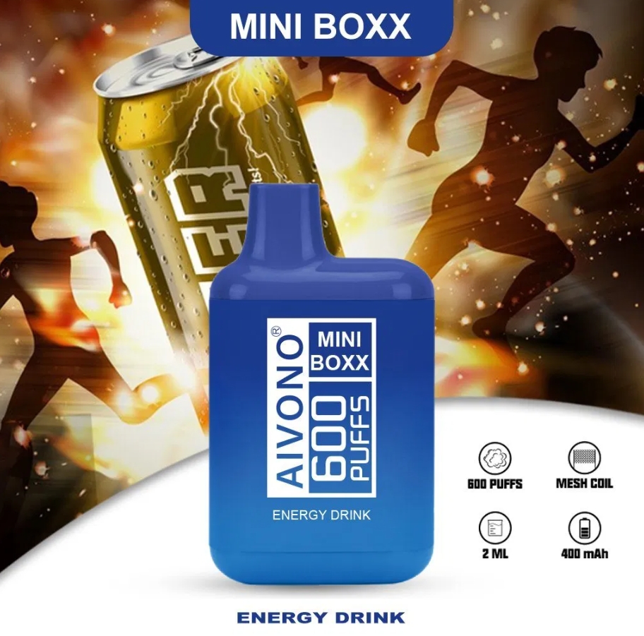 Aivono AIM MINI BOXX 600 Züge Vape – Energy Drink: Kompakt, kraftvoll, unübersehbar