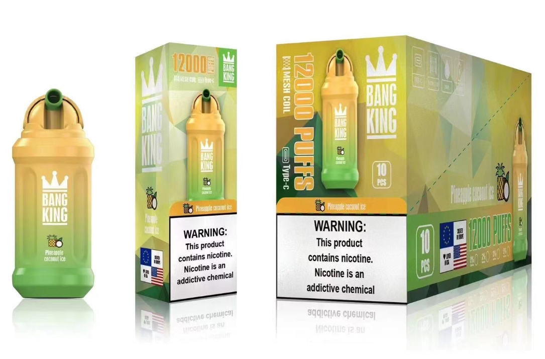 Bang King 12000 Puffs Vape – Ananas Kokos Eis: Tropischer Hochgenuss trifft Schweizer Präzision