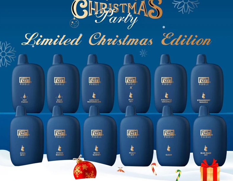 FLUM PEBBLES 6000 Züge (Weihnachtsausgabe) Vape – Weißes Gummi: Festlicher Genuss trifft technologische Finesse
