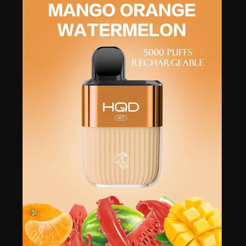 HQD HOT 5000 Züge Vape – Mango-Orangen-Wassermelone: Eine tropische Explosion für die Sinne in der Schweizer Vapeszene