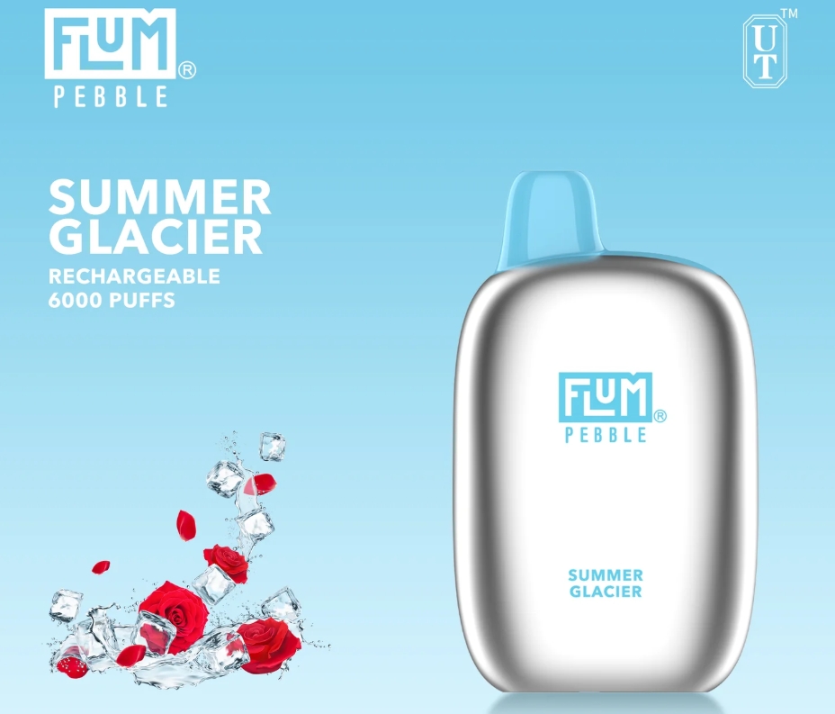 FLUM PEBBLES 6000 Puffs Vape – Sommer Gletscher: Eine eisige Brise trifft auf modernes Dampfen