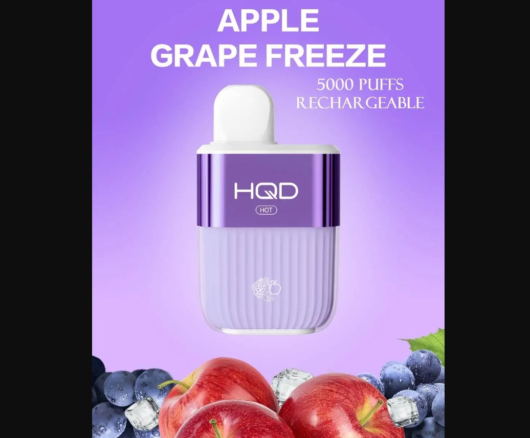 HQD HOT 5000 Züge Vape – Apfel Trauben Einfrieren: Die perfekte Balance aus Frische und Frucht